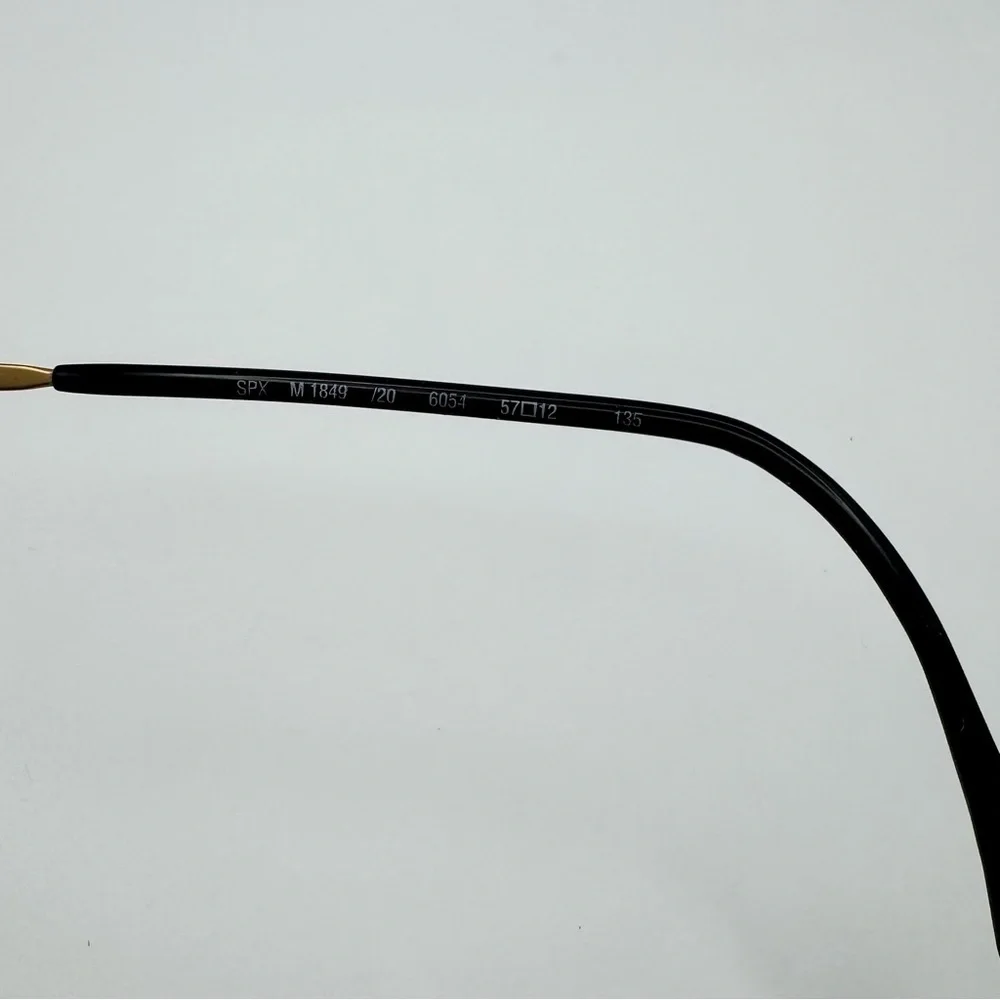 Silhouette SPX M1849 57-12-135 Gray Crystal/Black Geometric Glasses